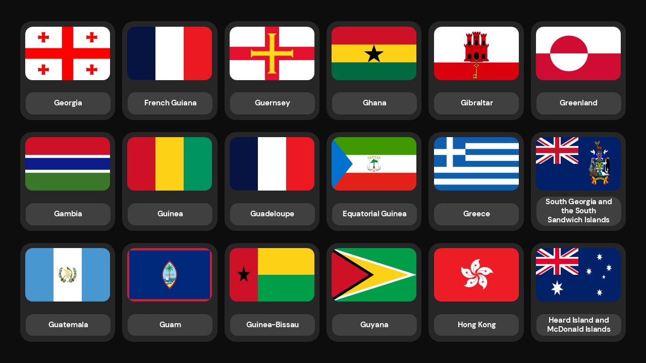 Middle Eastern country flags arranged in organized grid presentation
