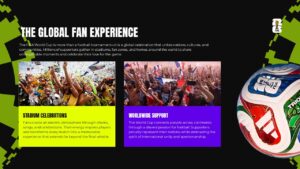FIFA 2026 global fan experience slide showing celebration crowds and worldwide supporter engagement