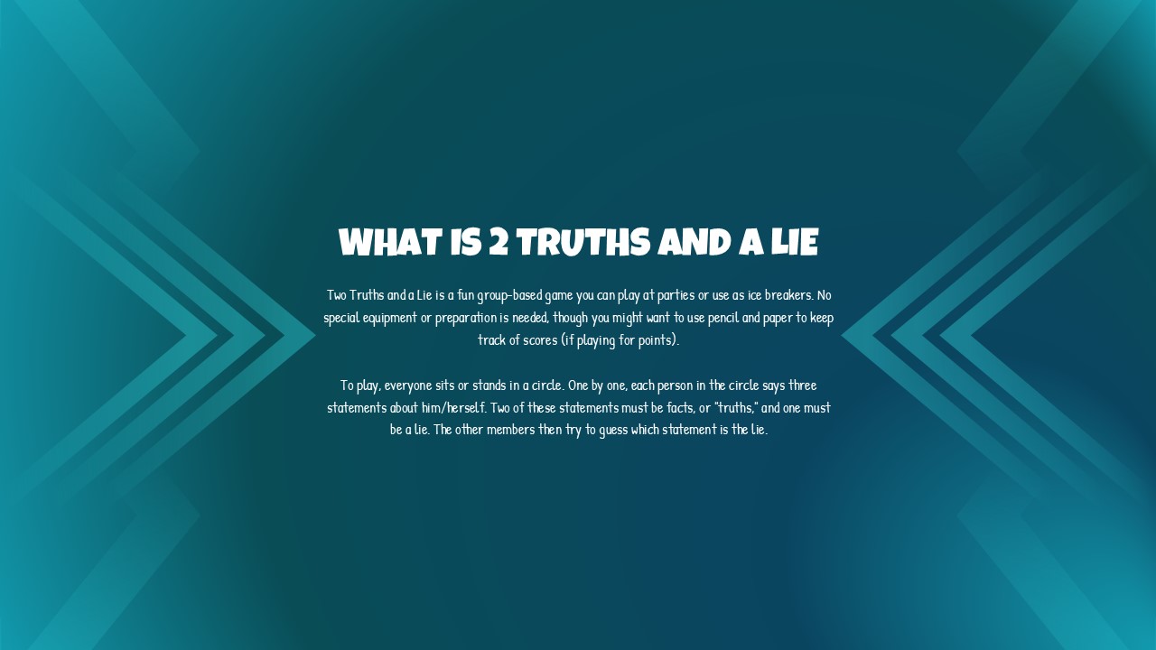 2 Truths and a Lie template editor instructions slide