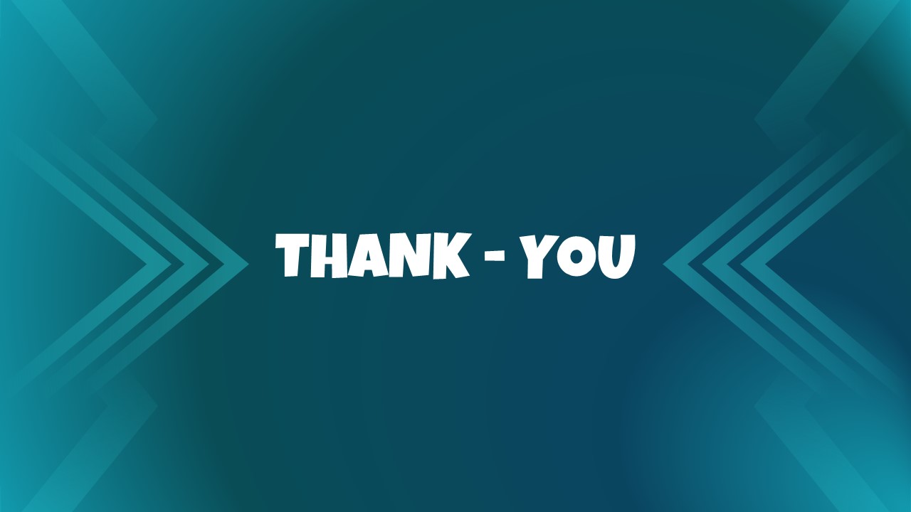 2 Truths and a Lie closing thank you slide with chevron arrows