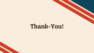 Thank You closing slide for US History PowerPoint template with diagonal stripe corner accents in red, cream, and teal.