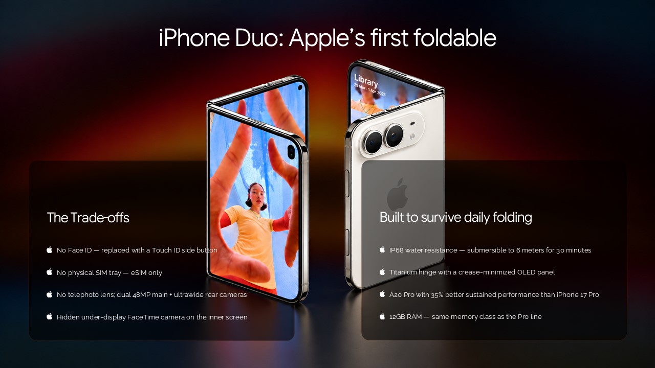Apple iphone 18 Pro Max Template - Iphone Concept Presentation Feature Comparison Powerpoint And Google Slides Templates