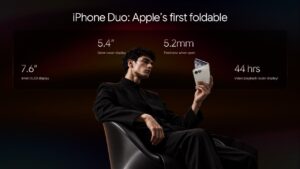 Apple iphone 18 Pro Max Template - Iphone Concept Presentation Foldable Specs Powerpoint And Google Slides Templates