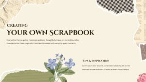 Light Academia Scrapbooking Aesthetic Template - Light Academia Scrapbook Diy Tips Powerpoint And Google Slides Templates