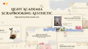 Light Academia Scrapbooking Aesthetic Template - Light Academia Scrapbook Presentation Template