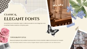 Light Academia Scrapbooking Aesthetic Template - Light Academia Scrapbook Typography Guide Powerpoint And Google Slides Templates