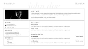 ATS-friendly two-column resume template in light mode for job seekers wanting a clean, modern CV.