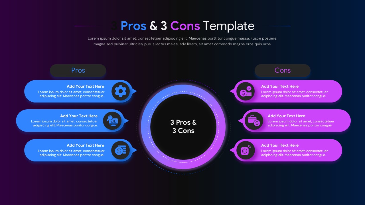 3 Pros & 3 Cons Template for PowerPoint | SlidesDepot