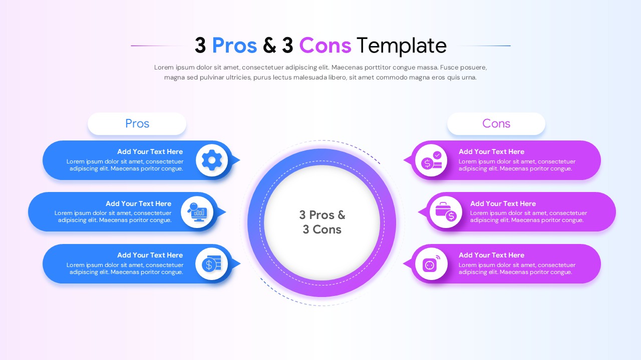 3 Pros & 3 Cons Template for PowerPoint | SlidesDepot